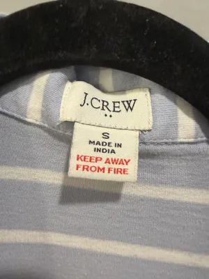 J. Crew Striped Button-Down Long Sleeve Pajama Top and Pants Set Blue and White thumbnail 4