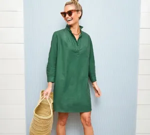 Tuckernuck Pomander Place Polly Shirtdress M Green Preppy 100% Cotton Capsule Boxy thumbnail 5