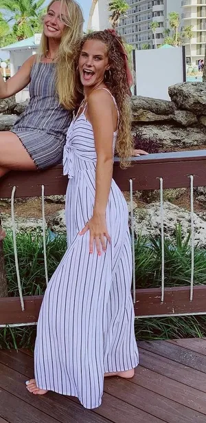 Black and White Striped Pantsuit Multiple thumbnail 1