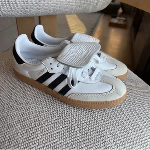 Adidas Samba Long Tongue Sneakers Shoes in Cloud White / Core Black / Gold NWOB thumbnail 4