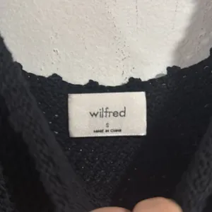 Wilfred black dress loose knit crochet small cotton maxi midi Aritzia thumbnail 4