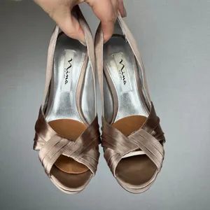 Nina New York Women Satin Peep Toe‎ Platform Stiletto Heels Shoes Size 7 37 thumbnail 2