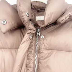 Abercrombie & Fitch Womens Taupe Hooded Oversized Puffer Jacket Coat Size‎ S thumbnail 9