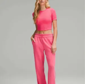 ✨Lululemon Hold Tight Straight-Hem Cropped Gaze Pink Sz 8 T-Shirt✨ thumbnail 2