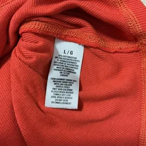 Y2K Aeropostale Womens Orange Gray Raglan Long Sleeve‎ Henley Shirt Top L G thumbnail 3