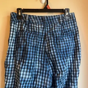 Anthropologie Maeve Avryl Bleached Gingham Slim Crop Pants thumbnail 6