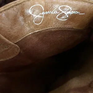 Brown Tan Abilene Alan genuine leather 4” heeled knee high western cowboy/cowgirl boots flame embroidery -Size 9.5B Measurements in pics Like new 2000s Y2K boho indie hippie streetwear festival concert thumbnail 6
