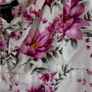 Forever 21 Pink Floral Tank Top thumbnail 4