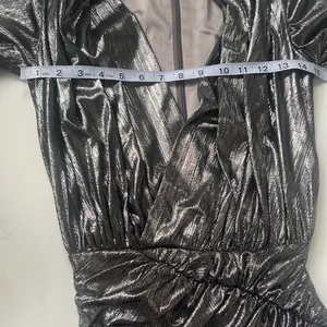 House of Cb London Alvona Silver Metallic Mini Dress thumbnail 7
