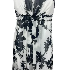 David’s Bridal Black White Floral Strapless Bridal Bridesmaid Party Dress 10 NWT thumbnail 5