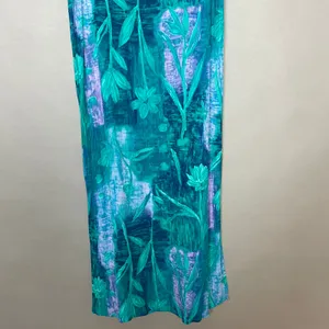 Two Piece Dress Blouse Floral Crinkle Fabric Sleeveless Shift Summer Casual thumbnail 5