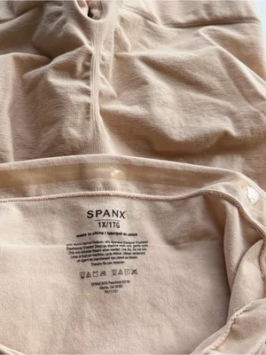 SPANX Strapless High-Waist Shaper Shorts in Beige thumbnail 3