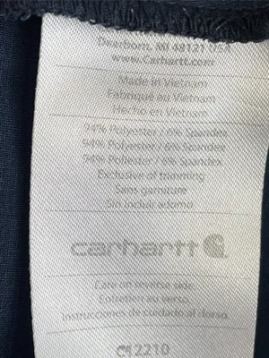 Carhartt Scrub Navy Top with Bright Green Trim thumbnail 7
