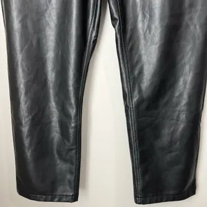 Abercrombie & Fitch‎ Curve Love Pants 33/16 Faux Leather 90s Straight High Rise thumbnail 5