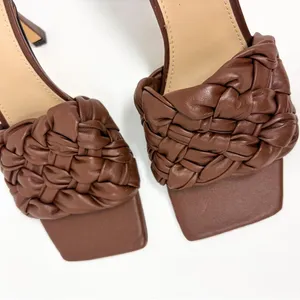 NWOT Marc Fisher Women's Draya Braided Mule Sandals Brown Size 7.5 thumbnail 2