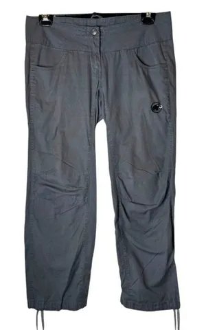 Mammut Pants Women 10 Gray Cotton Straight Leg Adjustable Hem‎ Outdoor Gorpcore thumbnail 1