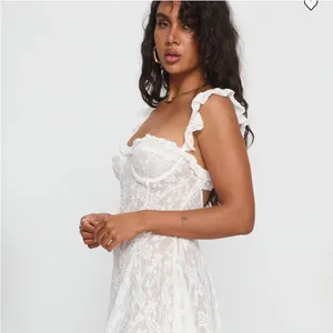 Princess Polly Mariea white frill mini dress new with tags size 0 thumbnail 2