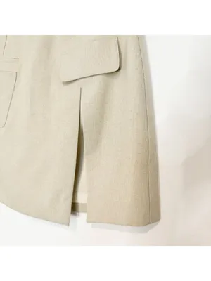 White Fox On‎ The List Skirt Small Beige Faux Cargo Mini Slit Baddie Vegas Party thumbnail 4