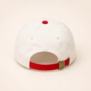 Time and Tru Yacht Club Baseball Cap Cream Red Nautical USA Classic American Hat thumbnail 3