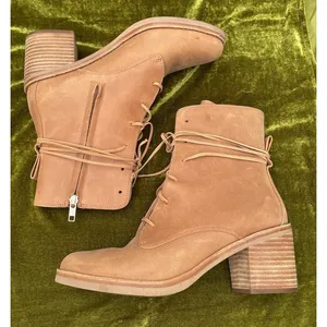 Ugg Oriana Boots Chestnut/Tan Sz 8.5 Side Zip Lace Up Western Prairie Fall thumbnail 12