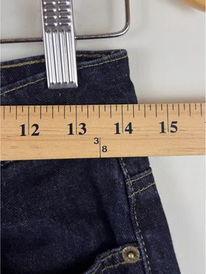 Edikted Dark Wash Cuffed Baggy Wide Leg Jeans Y2K Denim Size XS thumbnail 10