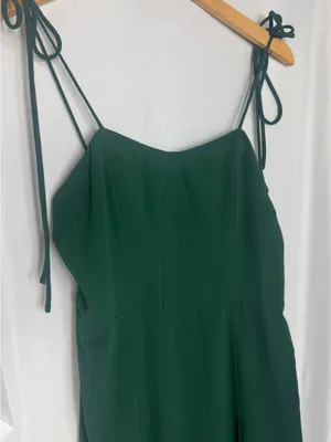 Rihoas wedding party evening dress Dark Green Tie-Shoulder chiffon S NWOT thumbnail 6