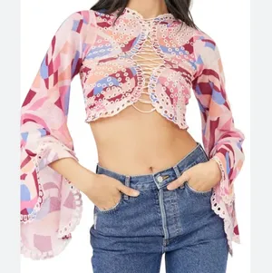 Free People 🩵final Price NWT  Blouse thumbnail 1