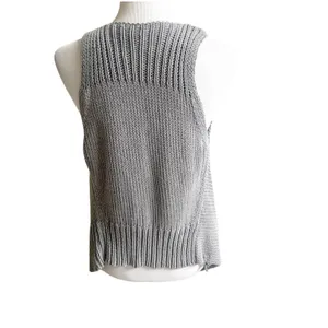 Theory Women’s Draped Knit Vest Size Large Gray Minimalist Quiet Luxury thumbnail 8