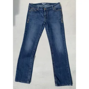 Rock 47 by Wrangler Women’s 11/12 Bootcut Jeans 33x34 Blue Rhinestone Pockets thumbnail 5