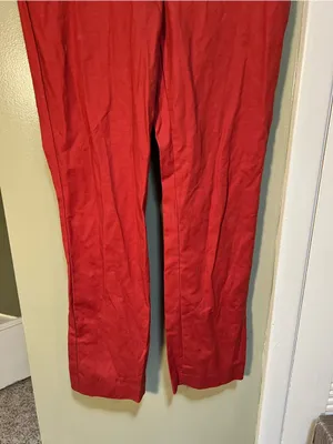 Ann Taylor Women's Size‎ 6 Skinny Dress Pant Burnt Red Orange Stretch Cotton thumbnail 3