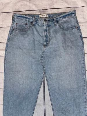 Abercrombie High Rise Light Blue Denim Skirt thumbnail 2