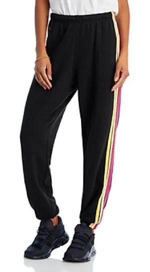 Aviator Nation 5 stripe sweatpants in black wonka thumbnail 1