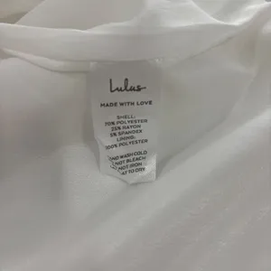 Lulus White One Shoulder Ruffle Mini Dress‎ Cocktail Bridal Size L thumbnail 14