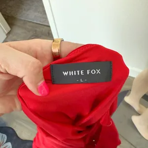 [White Fox] Red Y2K Ruffle Halter Neck Asymmetrical Hem Mini Dress Size Large L thumbnail 11