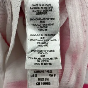 Y2K Juicy Couture Passion Pink/White Stripe Hibiscus Embroidered Dress Small thumbnail 10