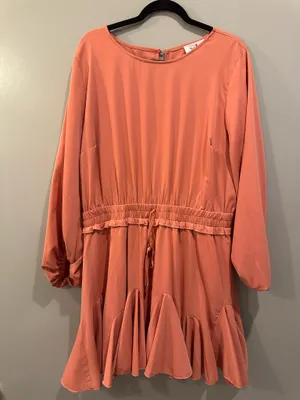 Perfectly Priscilla Pinky Ruffle Skirt Long Sleeve Romper thumbnail 1
