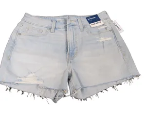 Old Navy OG Straight High Rise Jean Shorts Women’s Size 4 Blue Denim 3” Inseam thumbnail 1