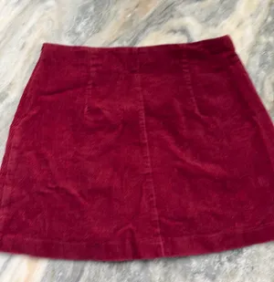 Harper red corduroy skirt thumbnail 3