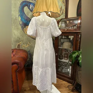 Kings Road Eyelet Maxi Dress Coastal thumbnail 10