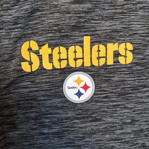 NFL teams apparel grey zip up STEELERS jacket size M 7/9 thumbnail 4