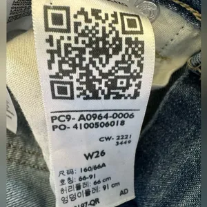 Levi‘s Low Pro Straight Jeans Sz 26 High Rise Distressed Medium Blue‎ Wash thumbnail 11