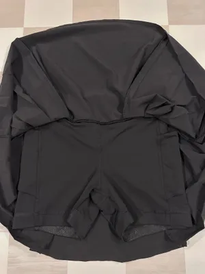 lululemon side pleat high rise tennis skirt black 4 W8ADUS thumbnail 7