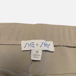 She + Sky Taupe Wide Leg Side Slit Trousers M thumbnail 3
