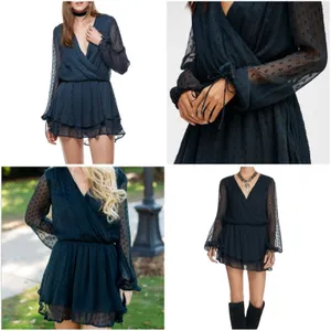 Free People Daliah Sheer Swiss Dot Whimsigoth Festival Mini Dress thumbnail 5