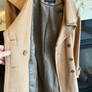 Anne Klein Wool Pea Coat Camel Winter Long thumbnail 9
