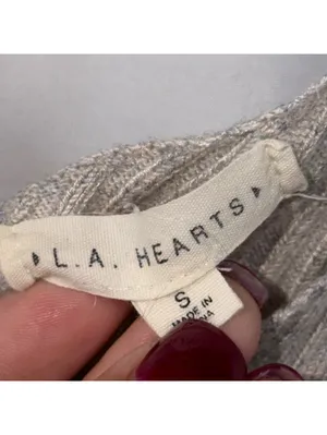 L.A. Hearts Gray Ribbed V-Neck Cami Tank Top Small thumbnail 6