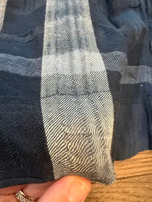 Burberry Women’s Blue Plaid Long Sleeve Button-Up Shirt Size Small - C47-038 thumbnail 12