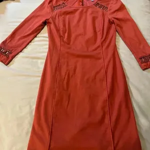 Antonio Melani Dress Size‎ 2 Burnt Orange Embellished Career Cocktail thumbnail 7
