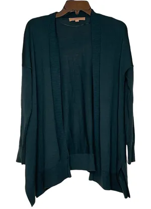 Ann Taylor Loft Womens Open Sweater Size XS Green Wool Blend Long Sleeve‎ thumbnail 1