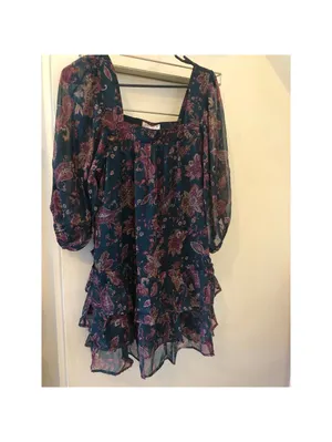 Band of the Free NWT Mandy Floral Long Sleeve Dress Pine Berry Size XS thumbnail 4